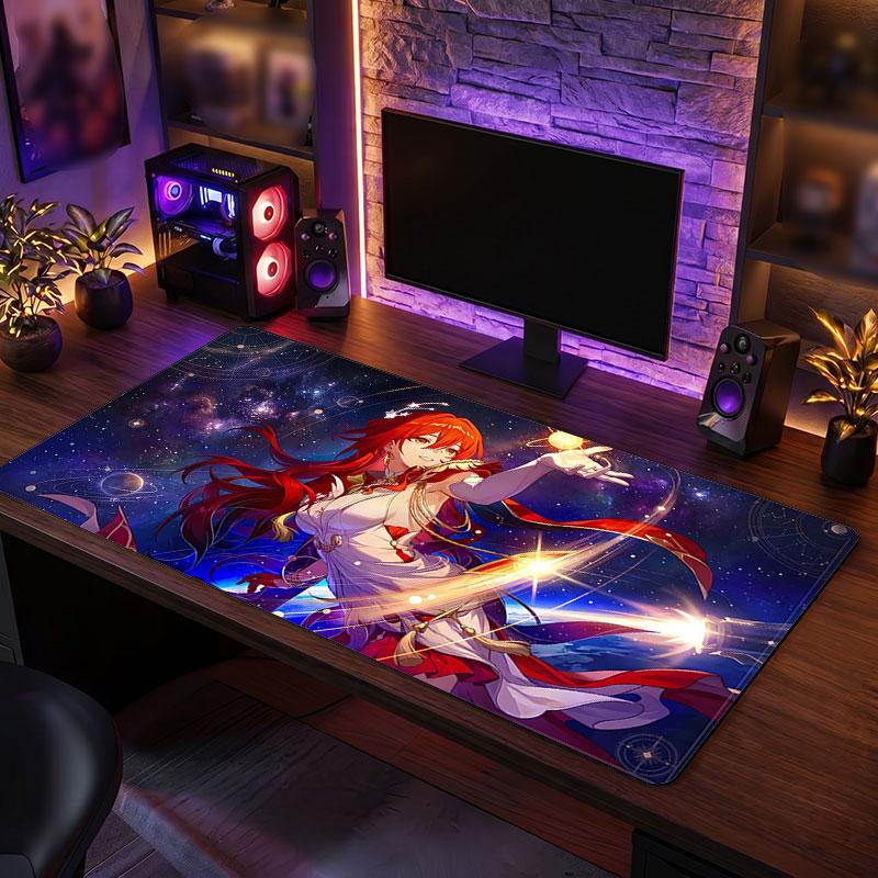 Grand Tapis de Souris Honkai Star Rail Étendu Tapis de Bureau Souple Gaming Bureau Décoration de Table d'Ordinateur
