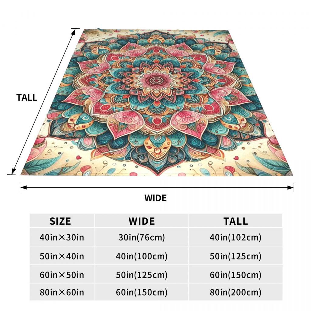 Mandala Yoga Blume Böhmisch Meditation Natur Decken Überwurfdecke Leichte Überwurfdecken für Schlafzimmer Überwürfe Tagesdecke