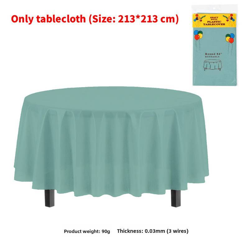 Classic Disposable Round Plastic Disposable Tablecloth With Waterproof Finish For Party Events And Hotel Use