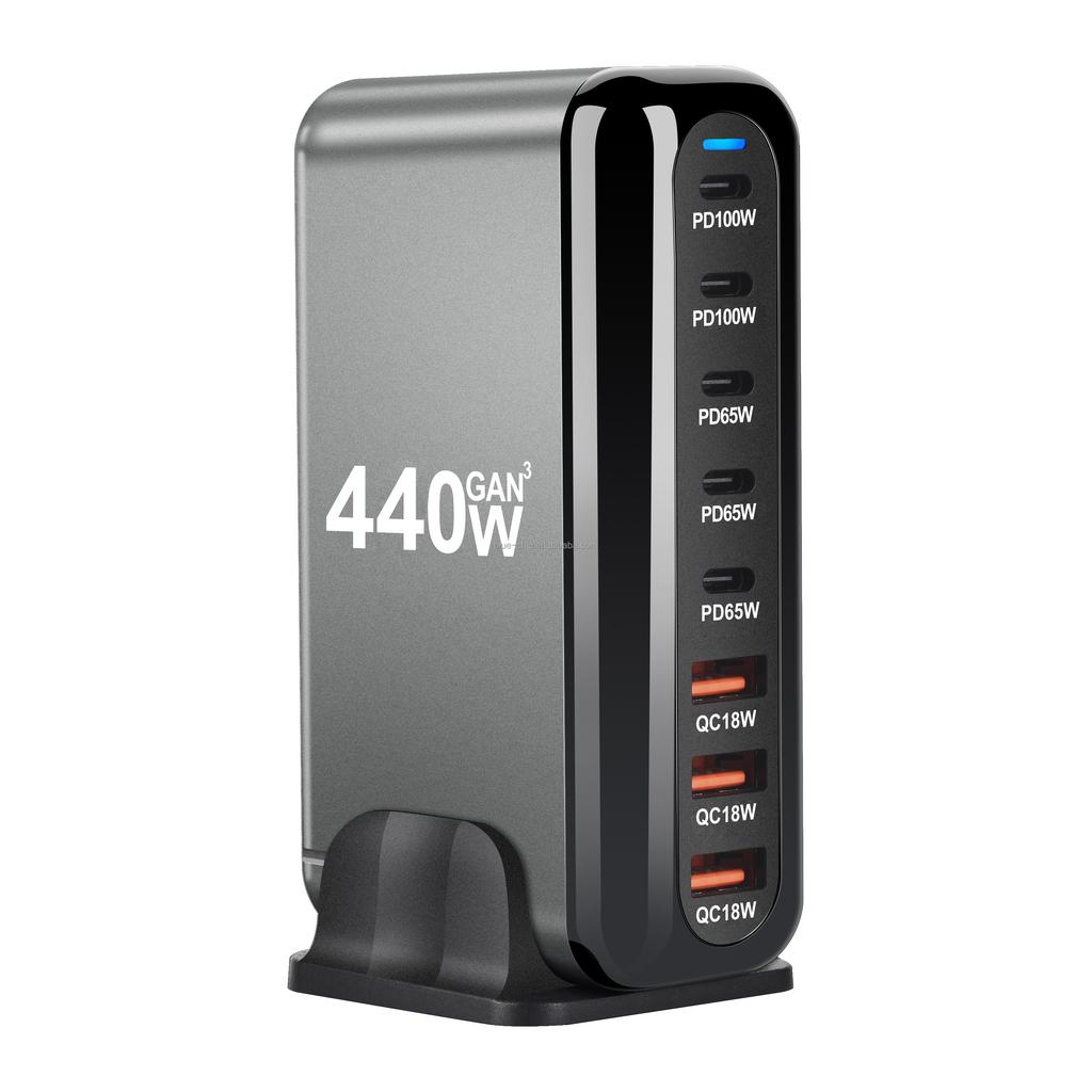 Chargeur mural promotionnel Gan mobile 440W pour plusieurs téléphones, prise AU Type C, chargeur USB universel rapide et adaptateur pour bureau