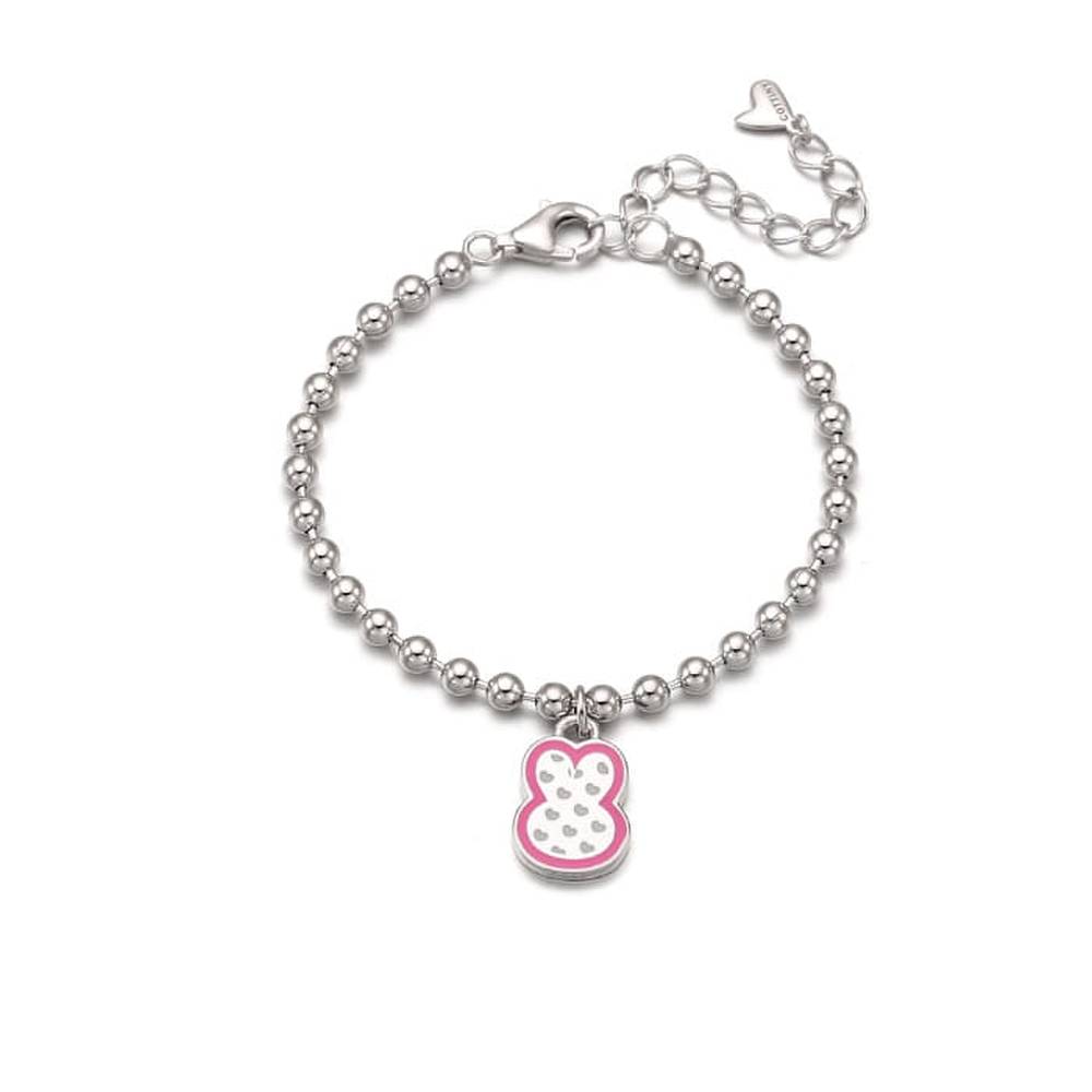 [Silver925] Heart Rabbit Baby Bracelet White (Glow-in-the-dark)
