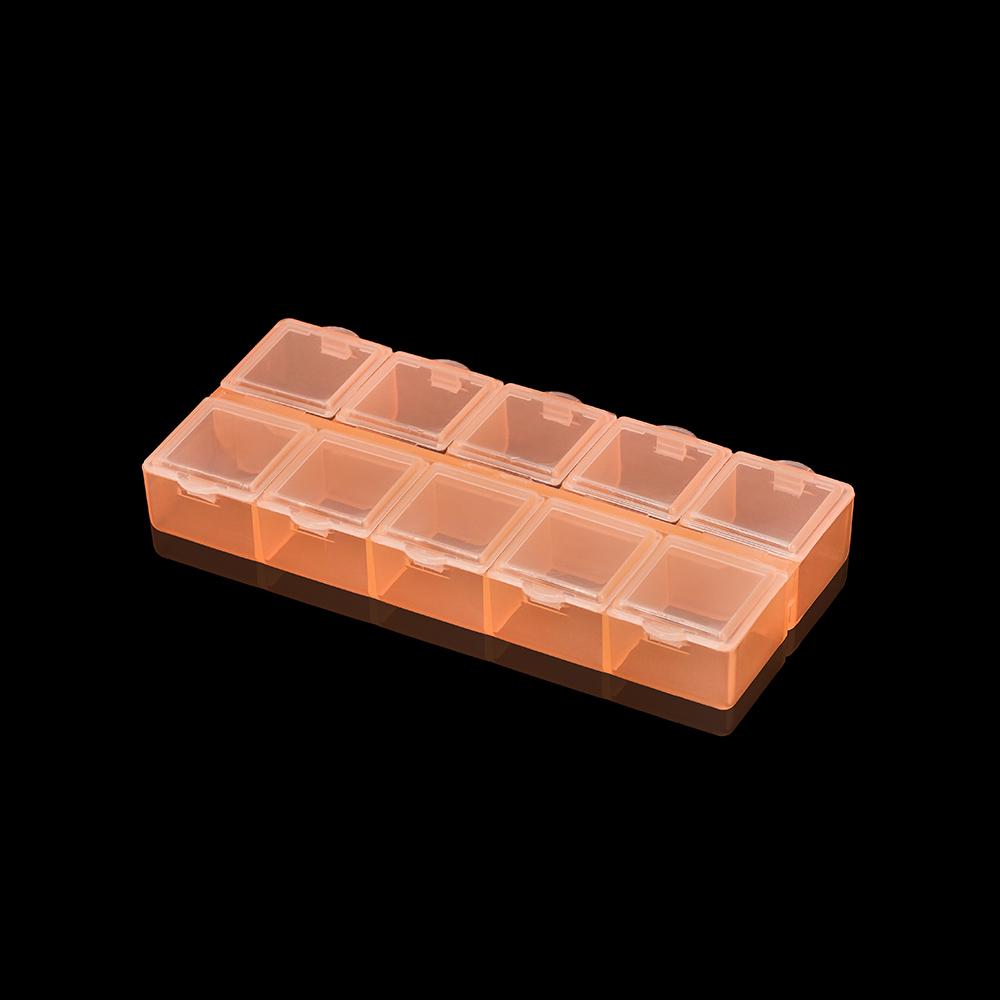

Plastic Double Row Jewelry Accessories Storage Box Case Holder Craft Organizer Beads Jewelry Display Organizer Container