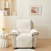 Protector de Reposabrazos Grueso de Lana de Cordero Funda para Sillón Reclinable Protector de Muebles Cómodo para Uso Invernal