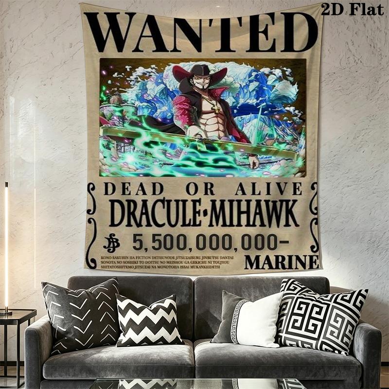 Luffy Pirate Treasure Art Tapestry Background Cloth Fashion Print Soft Gift Background Wall Hanging Cloth