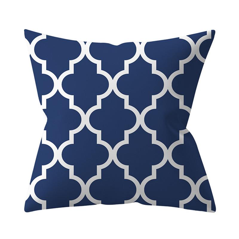 Navy Blue Mandala Nordic Geometric Pillowcase 45x45 Cushion Cover Decorative Pillow Sofa Cushion Home Decor Polyester