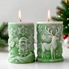 Christmas Candle Mould Silicone Molds Ornament Molds Castings Molds Snowflake Cylinder Plasters Molds Craft Supplies