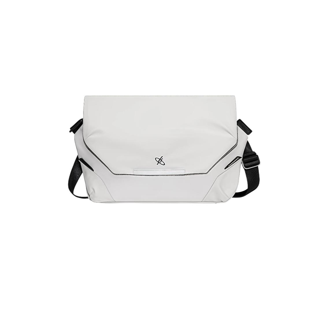 

GYXX Magnetic Buckle Crossbody Bag, Shoulder Bag, Large Capacity, Laptop Bag, White, Size L білий