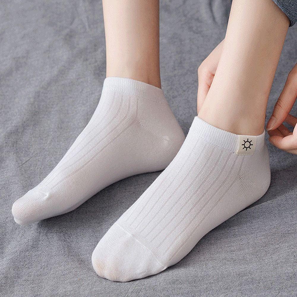 Fruit Pattern Decor Women Short Socks Shallow Mouth Tube Socks Sweat Absorption Boat Socks  Summer
