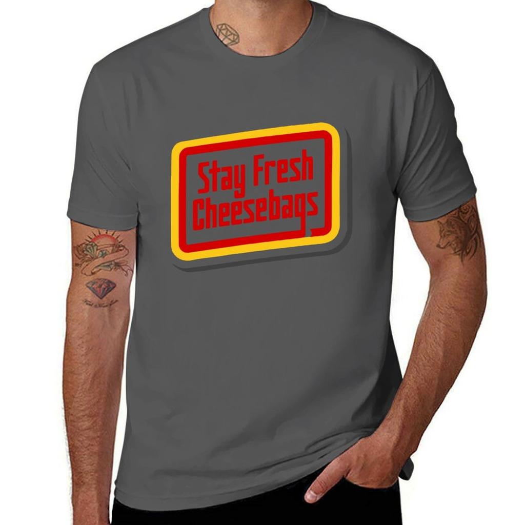 Stay Fresh Cheese Bags Tshirt Basic Solid Tee For Daily Use Tshirt
