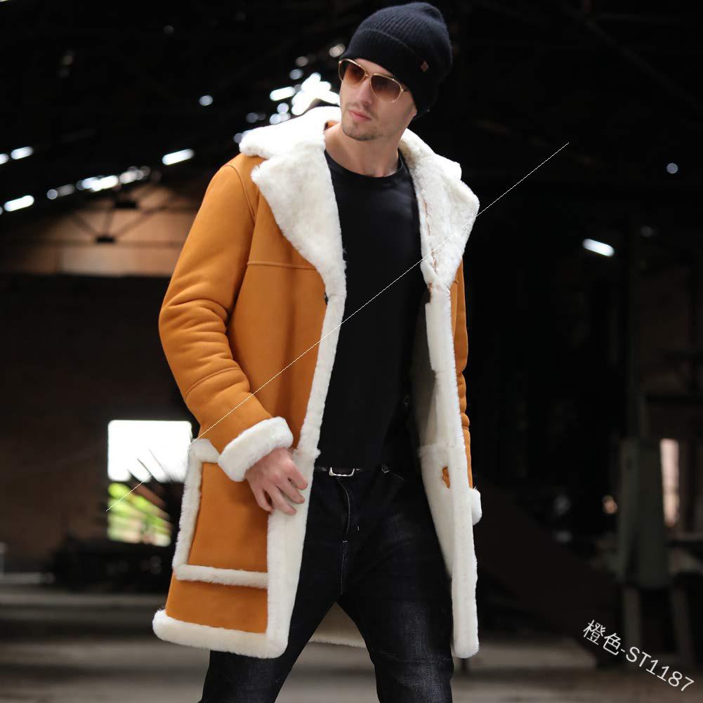 Men's Shearling Faux Leather Overcoat - Winter 2021 Collection