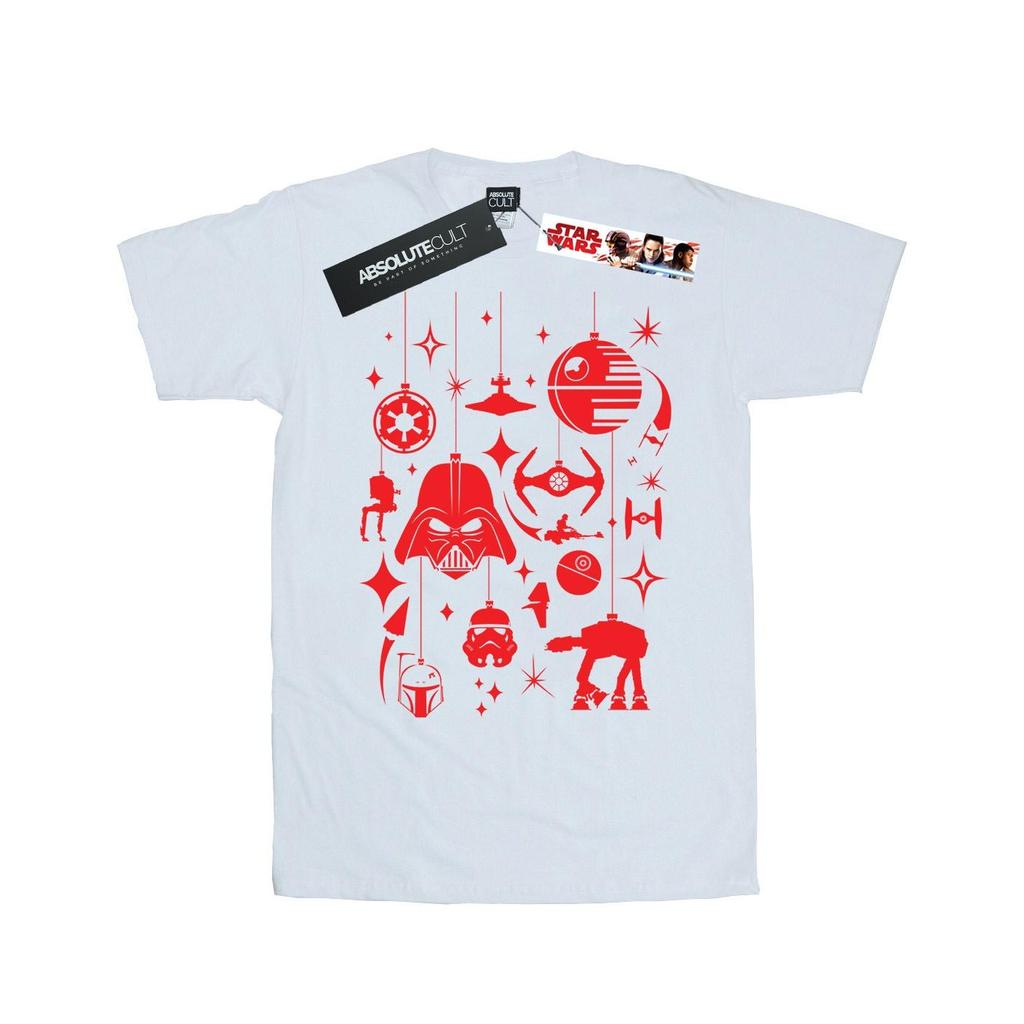 STAR WARS Womens/Ladies Christmas Decorations Cotton Boyfriend T-Shirt