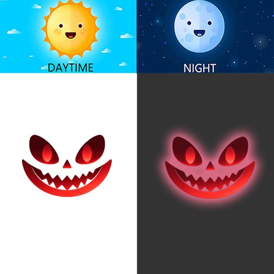 Halloween Ghost Face Decorations Glow In The Dark Sticker, Self-adhesive Shape Decals, Peel And Stick Decals Waterproof PVC Stickers, for Walls