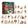 Gifts for Giraffe Lovers 24 Days Christmas Advent Calendar, 2D Acrylic Figure Countdown Kids Holiday Surprise Collectible Animal Ornaments Xmas Tree,