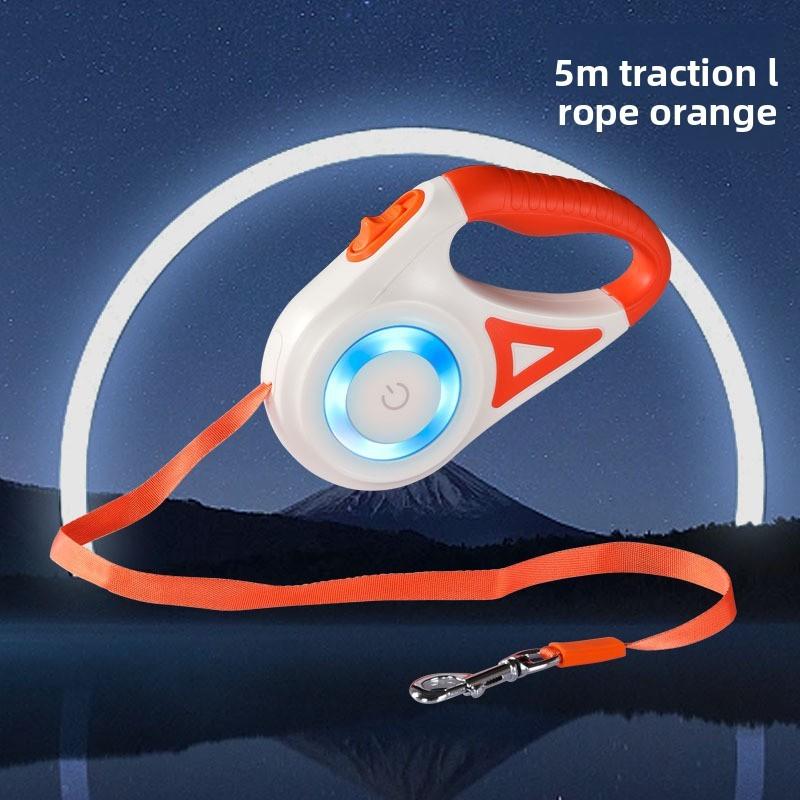 LED světelná automaticky zatahovací psí vodítko z ABS materiálu pro procházky a trénink