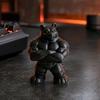 3D Printed Muscle Bear Statue Matte Black Fitness Ornament for Office Bookshelf Gym