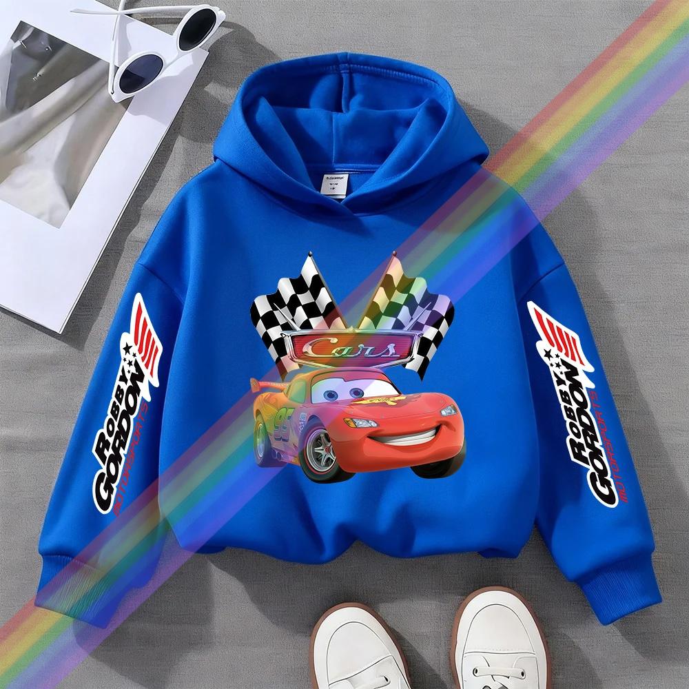 Children Hoodie Long Sleeve Car Print Spring Autumn Kid Boy Clothes Fashion Pullover
