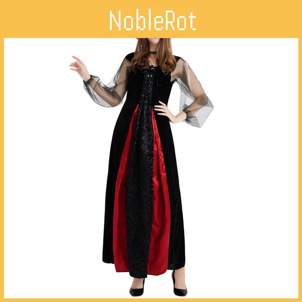 Stunning Halloween Cosplay Witch Vampire Long Dress Perfect For Costume Parties