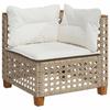VidaXL Salon de jardin avec coussins 10 pcs beige résine tressée 3262036
