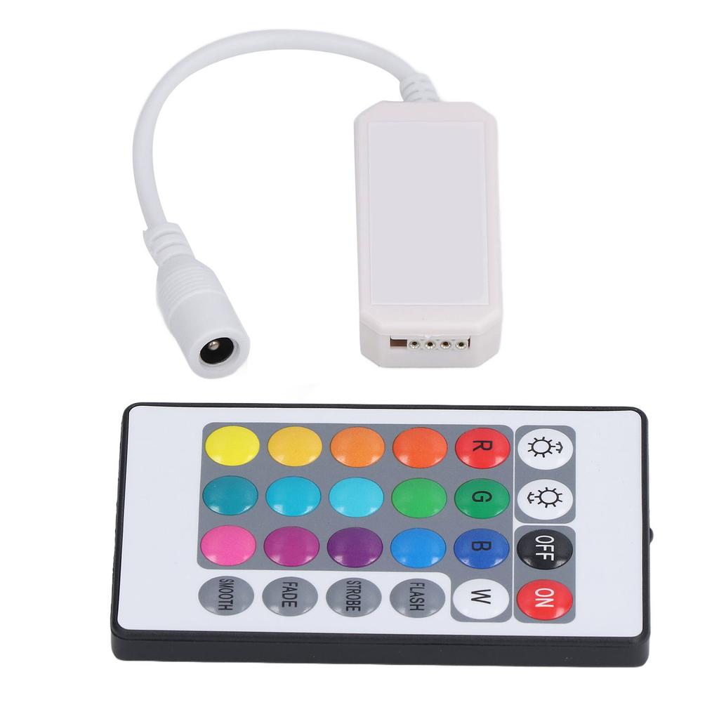 LED Remote Controller 24 Keys Smart 4pin 2.4G RGB IR Remote Wireless Controller with Connector Stick