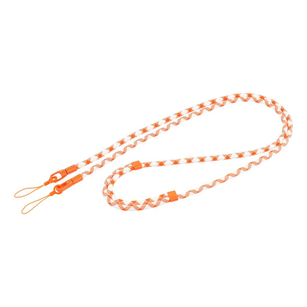 7MM Double Clasp Adjustable Lanyard Polyester Zinc Alloy Shoulder Strap for Dual-Hole Phone Cases