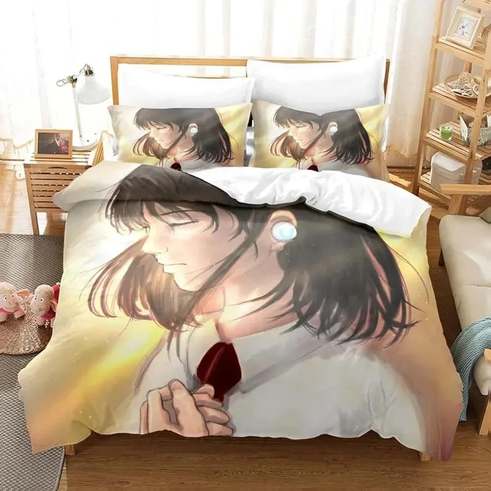 Anime Bed Sheet Set Belle Bedding Set Single Twin Full Queen King Size Bed Set Adult Kid Bedroom Duvet Cover Sets Home Textiles