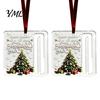 Customizable Holiday Gift Holders 2Pcs Christmas Cash Holder Ornament, Acrylic Money Hanging Decor with Santa Claus Ornaments Snowman Design,