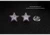 Elegant Star Crystal Lapel Pin for Men and Women - Micro-Paved Zircon Collar Accessory