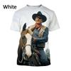 3D Printed John Wayne Graphic T-Shirt Fashion Personality Unisex Hip Hop Street Style Casual Round Neck Short Sleeve T Shirt Top