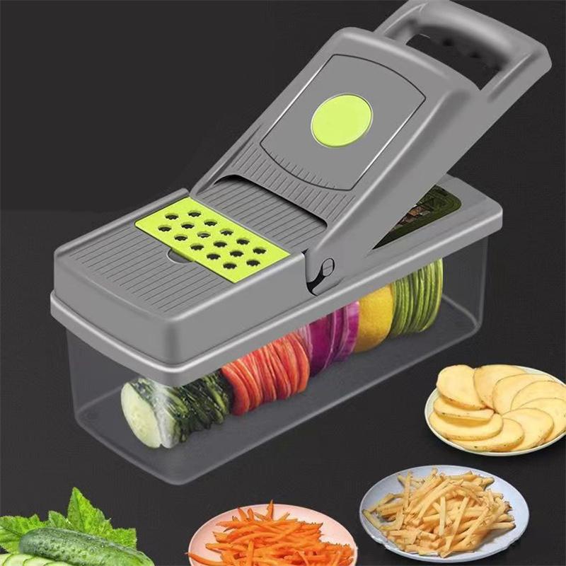 14 In 1  Multi-functional Vegetable Cutter for Home Kitchen Portable and Easy-to-clean Shredder Grater Cut Into Chunks and Cubes Grater