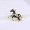 Creative Rhinestone Drip Glaze Little Horse Brooch - Exquisite Lapel Pin for Suit Coats