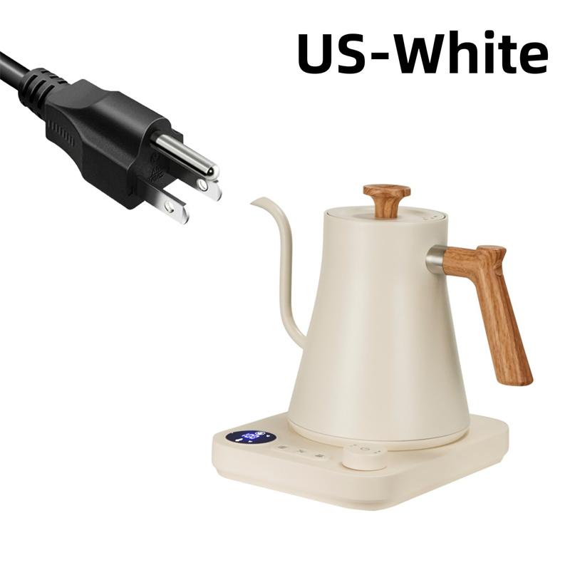 900ml Smart Constant Temperature Electric Kettle Small Portable Travel Kettle Stainless Steel Gooseneck Hand Brewing Coffee Pot