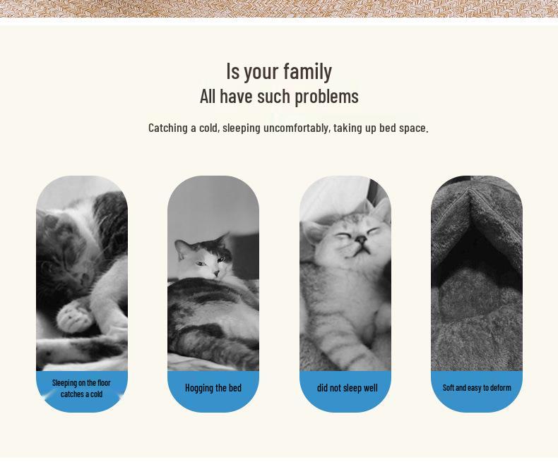 Winter warmer großer Haustiersofa: Abnehmbares & waschbares Nest für Katzen & Hunde