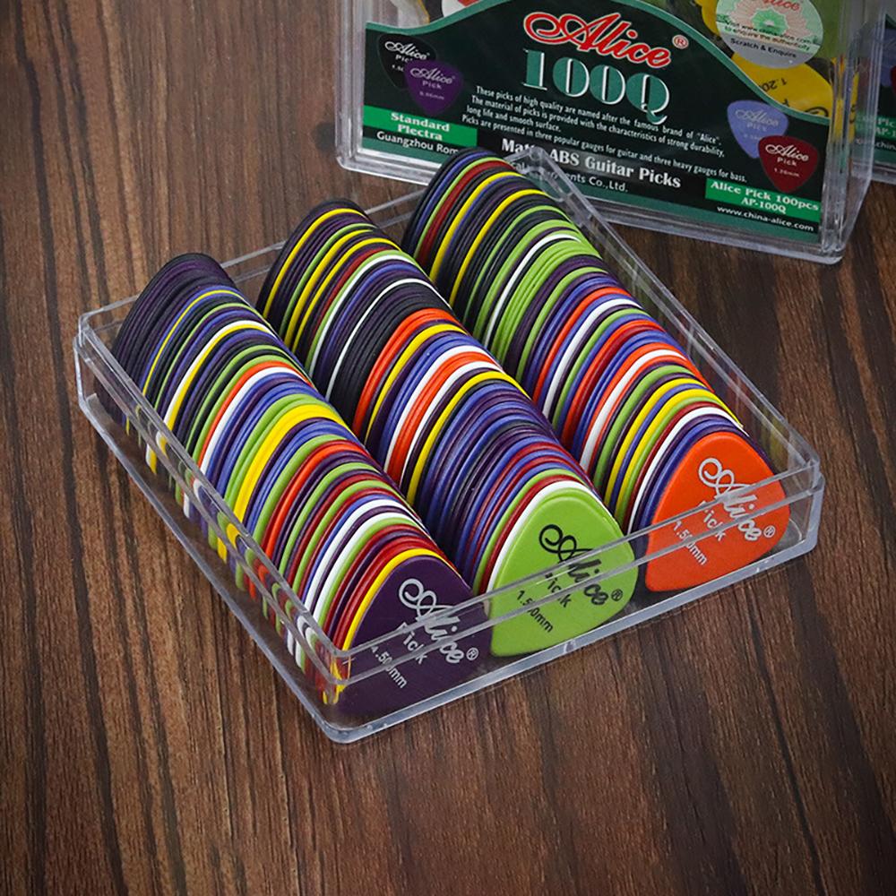 50 Pieces Guitar Picks 0.58/0.71/0.81/0.96/1.2/1.5mm Plectrum ABS Premium for Acoustic Electric Guitar Bass Ukulele Plectrums