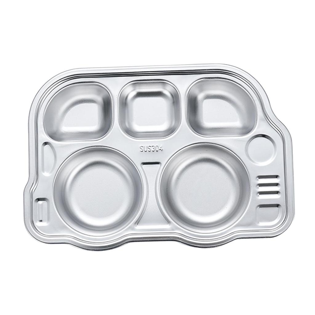 Divided Meal Tray Unbreakable Compartment Dinner Plate Compact Serving Platter for Boy Girls Outdoor Babies Camping Kids