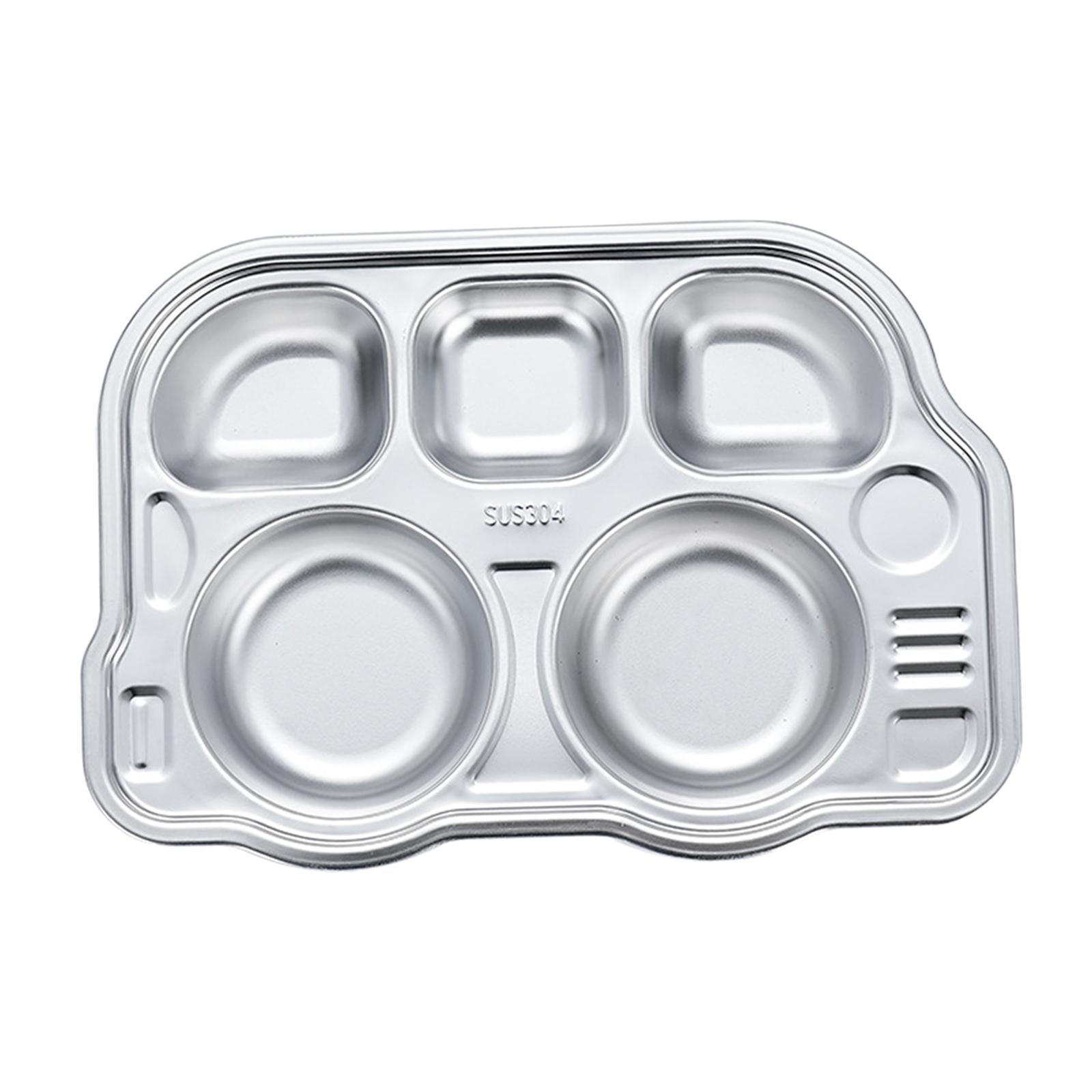 

Divided Meal Tray Unbreakable Compartment Dinner Plate Compact Serving Platter for Boy Girls Outdoor Babies Camping Kids