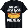 180GSM Pure Cotton Printed T Shirt Hot Dog Wiener Pun Adult BBQ Humor Graphic Soft Knit Machine Washable Casual Party Tee