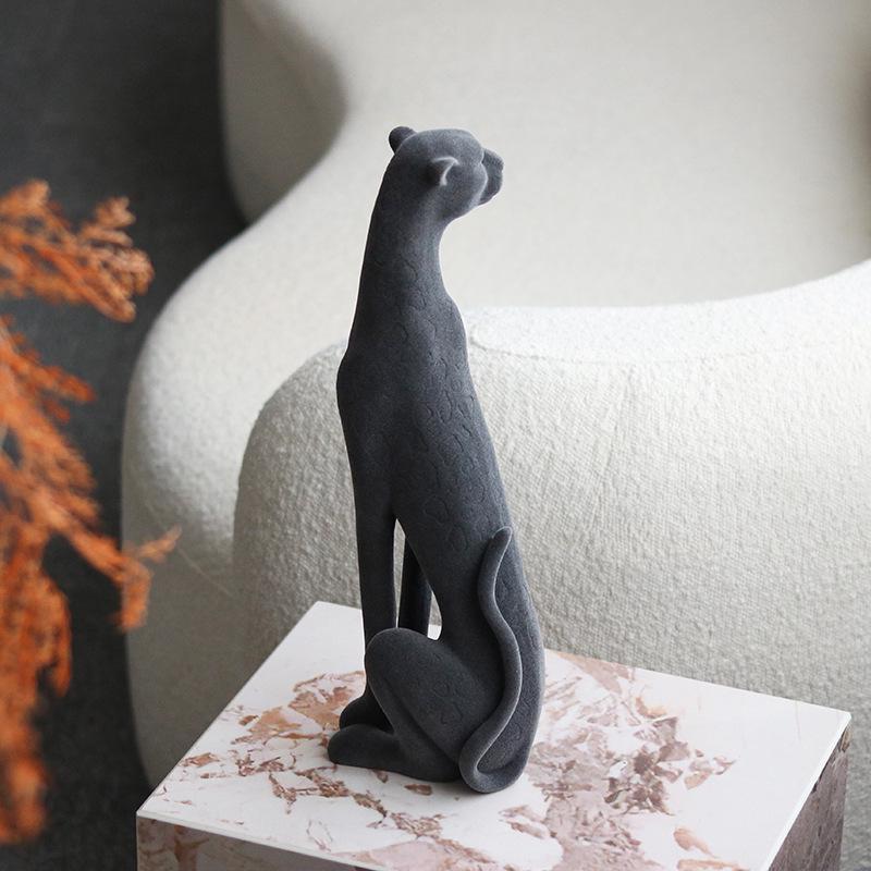 Elegant Leopard Figurine for Home or Office Decor