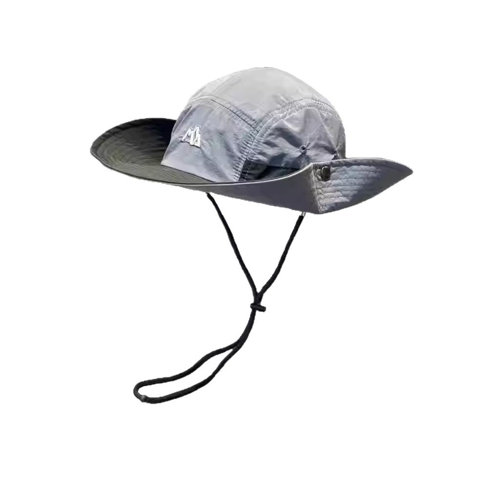 Mori Contrasting Color Sunscreen Bucket Hat Men and Women Summer Hiking Hiking Hat Casual Versatile Fishing Shading Basin Hat