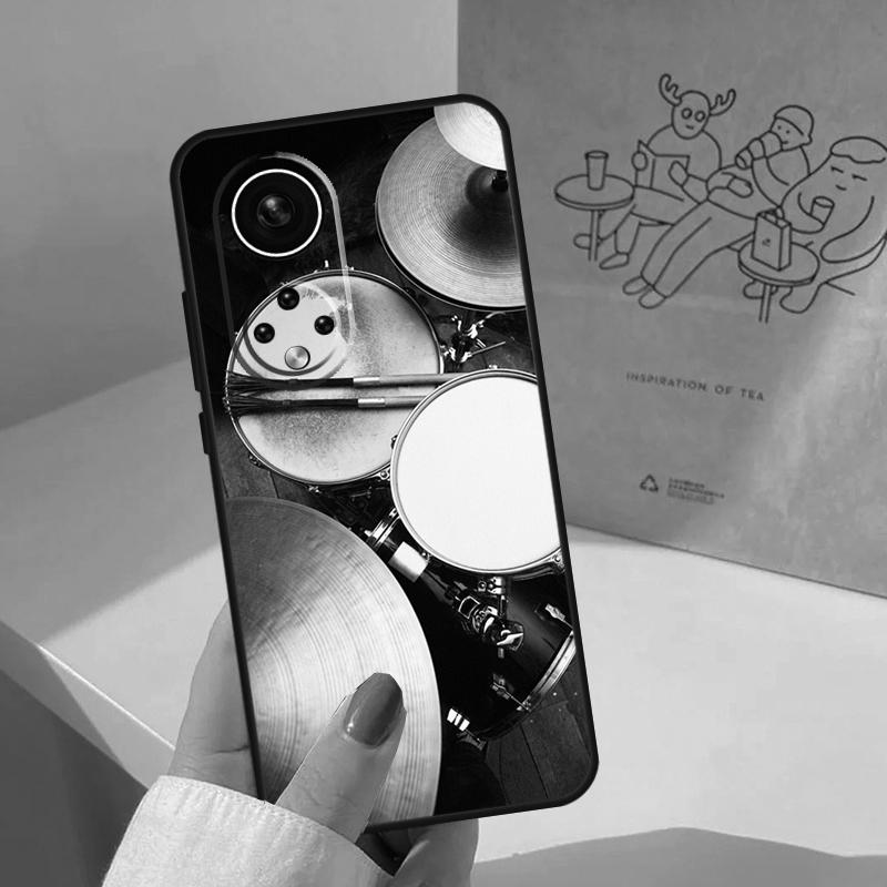 Musical Instrument Drum For Honor Magic 8 5 6 7 Pro Case For Honor 400 200 Lite 50 70 90 X8c X8b X9a X9b X9c X9d Win