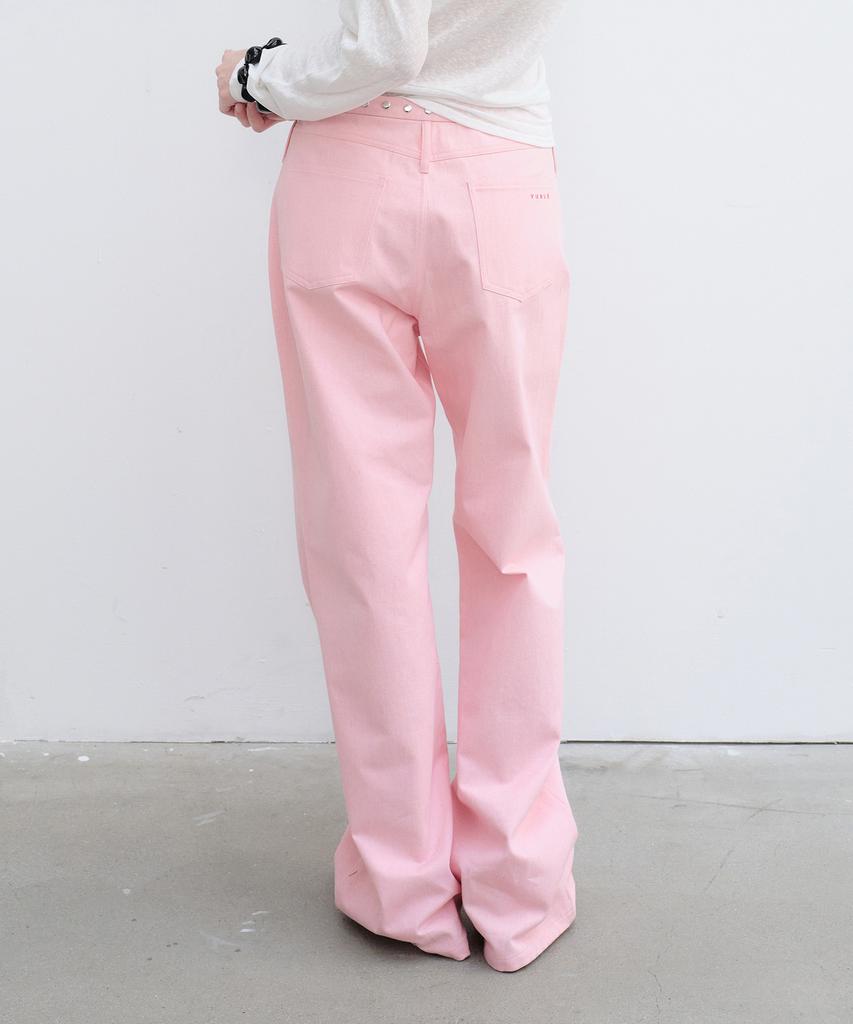 Yunse Rivet Low Pants (Pink)