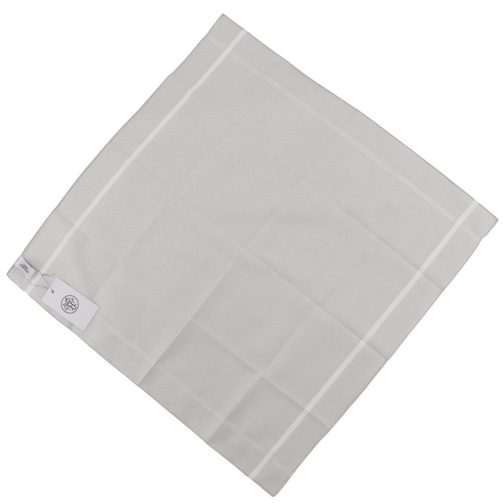 Hermes Jacquard H Handkerchief Handkerchief 2 Pieces Set Gray / Light Blue Cotton Mens Used