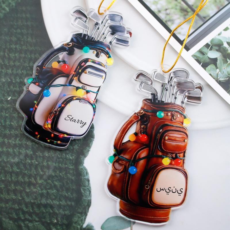 Personalized Golf Ornament 2025, Custom Name Golf Ornaments,  Golf Club Ornament, Gift For Golfer Lover Design, Valentine'S Day marrone