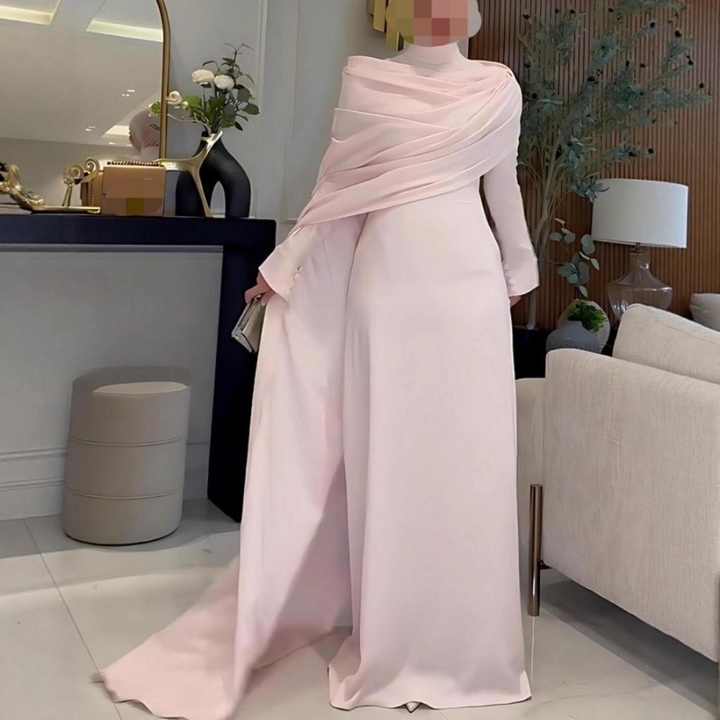Sexy gefaltetes langes Abendkleid für Damen für Herbst und Winter, für grenzüberschreitende formelle Party-Anlässe