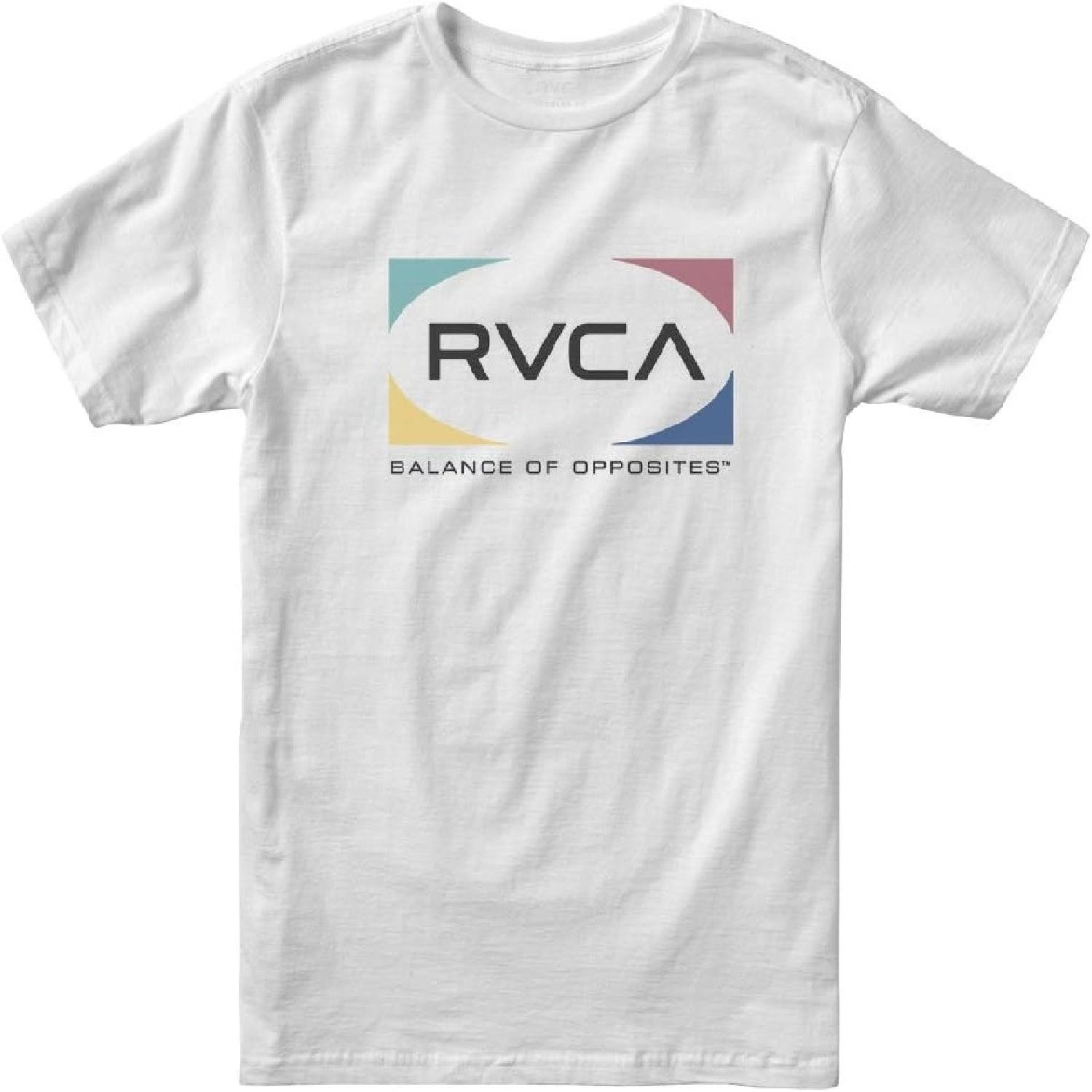 

Чоловіча футболка RVCA з коротким рукавом та круглим вирізом Quad L білий