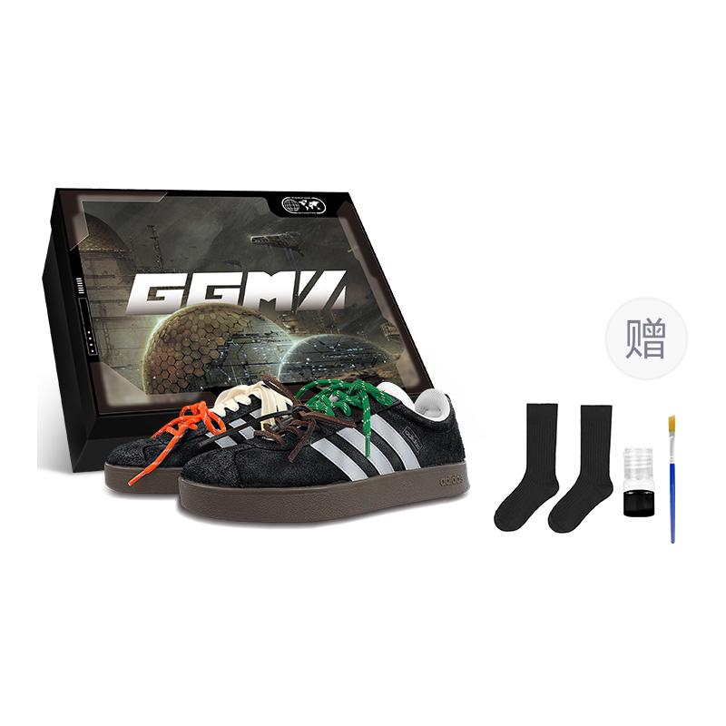 

Adidas VL COURT 2.0 Cushioning, Wear Resistant Low top Skateboard Shoes Unisex Black Silver HQ1802(Team116-adBOX) 42