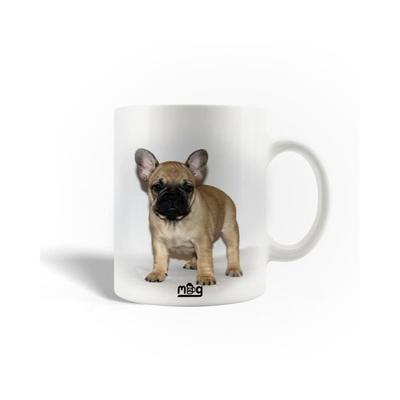Ceramic Mug - The French Bulldog - 30cl - White - Dishwasher Safe - Round