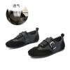 Insole Leather Women's Autumn New Flat-bottomed Sports Little White Shoes Casual Buckle Women's Shoes