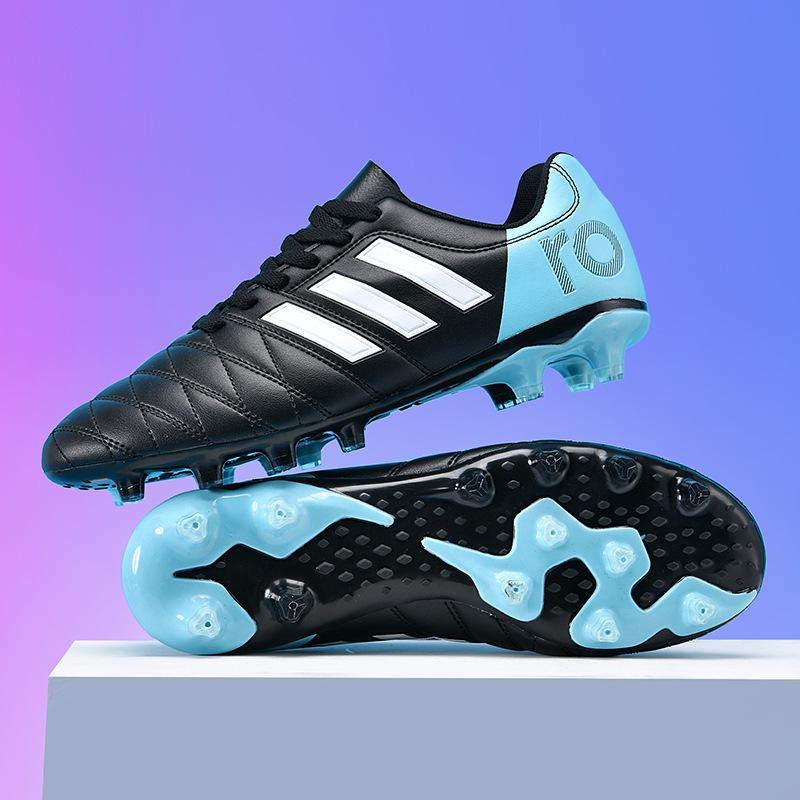 New low-top football shoes men and women children broken nails tf leather foot students AG long nails competition sports football shoes