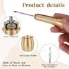 Aug. 9Pcs Leather Sewing Awl Kit With Copper Handle With 6 Needles For Leather Craft Needle Kit Shoe Repair Tool