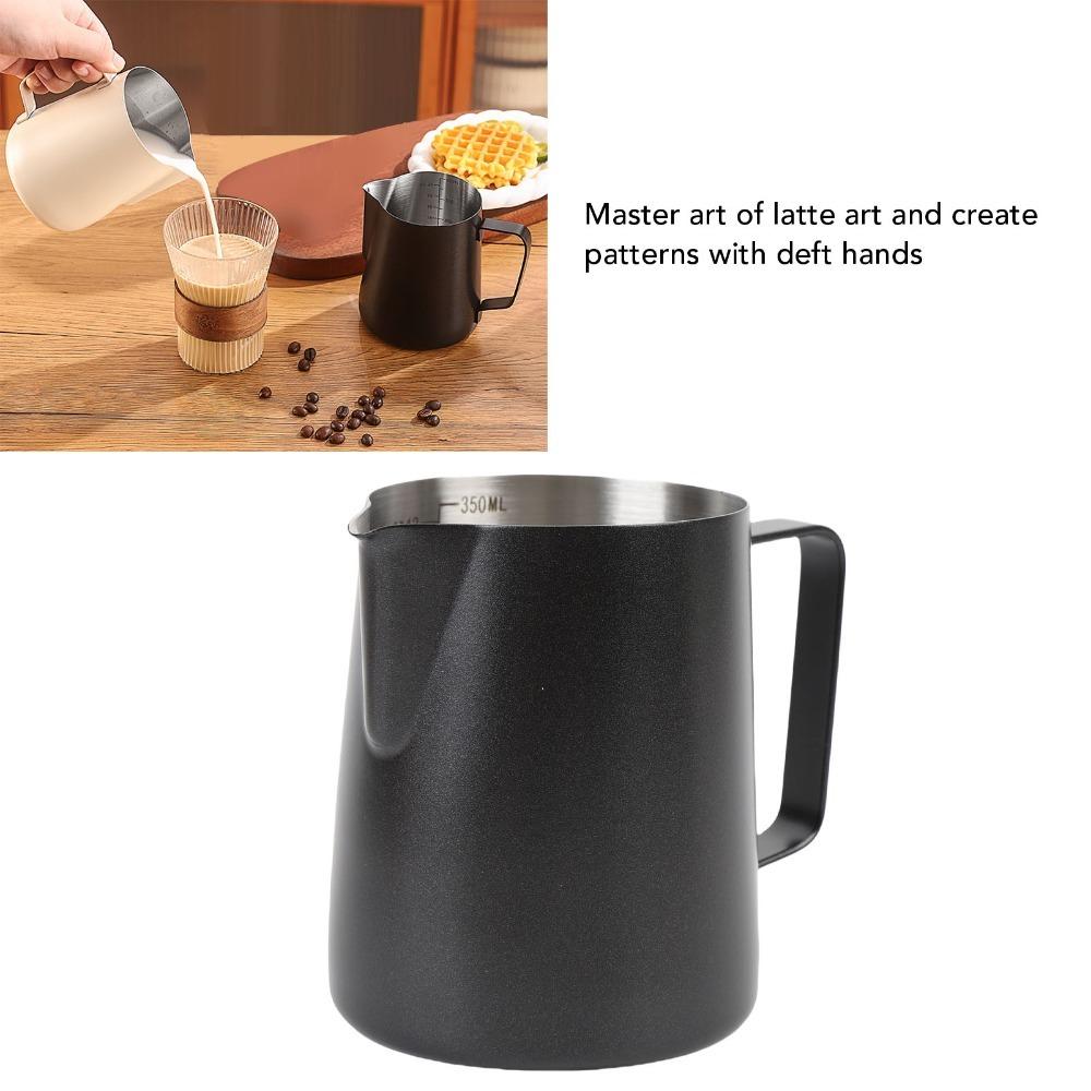 With Scale Milk Pitcher 304 Stainless Steel Latte Art Frothing Cup  Coffee Preparation